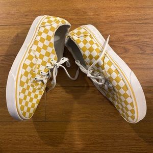 Yellow checkered vans